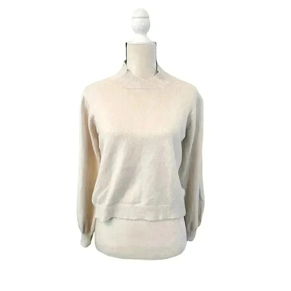 Philosophy Cream Mock Neck Knit Sweater Size Large NWT - Picture 1 of 7
